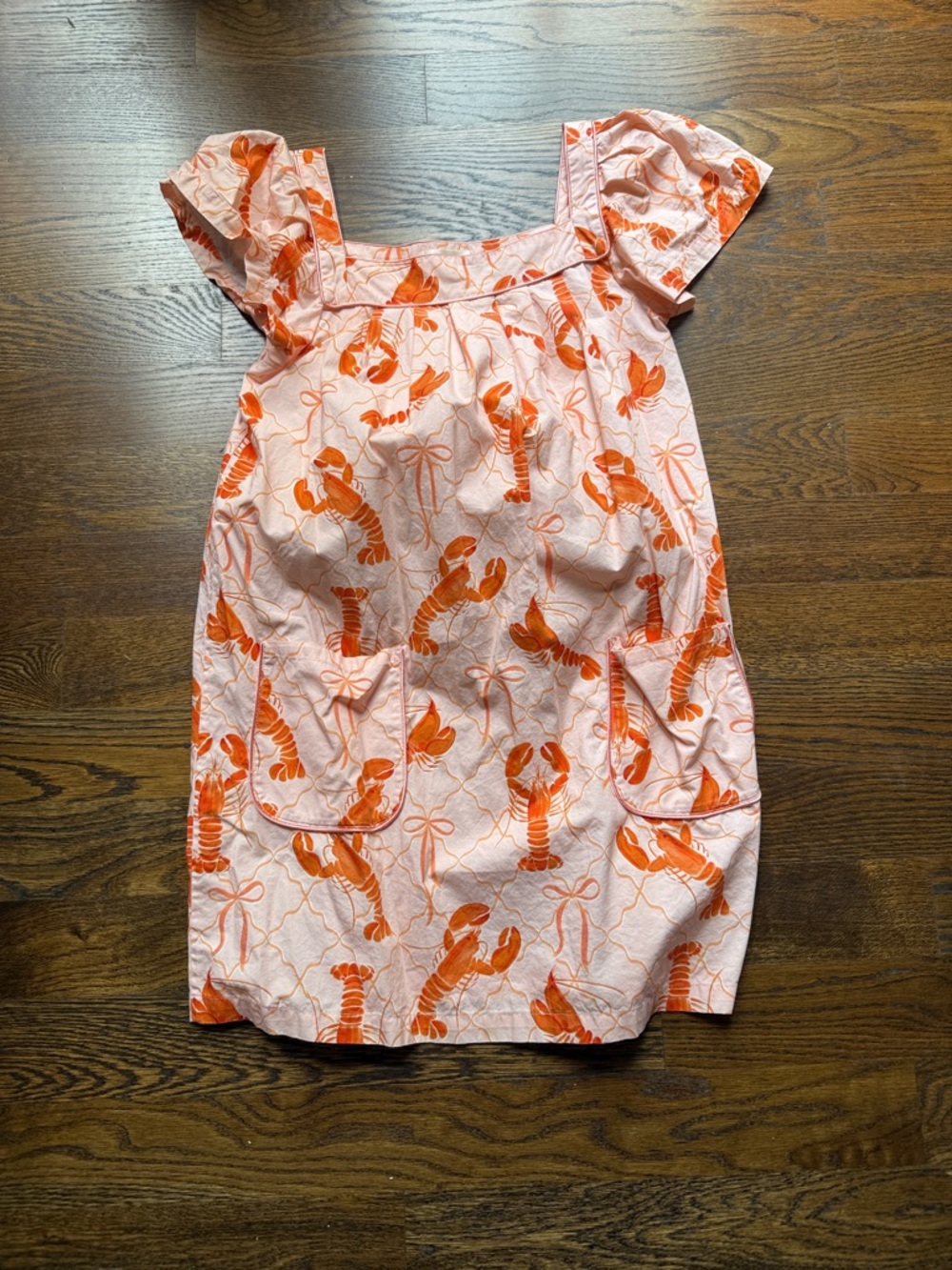 In My Sundays Day Dress in Lobster print size small